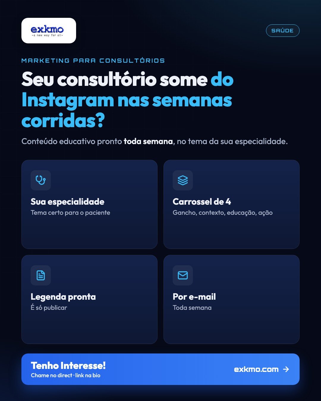Conteúdo Semanal para Consultórios