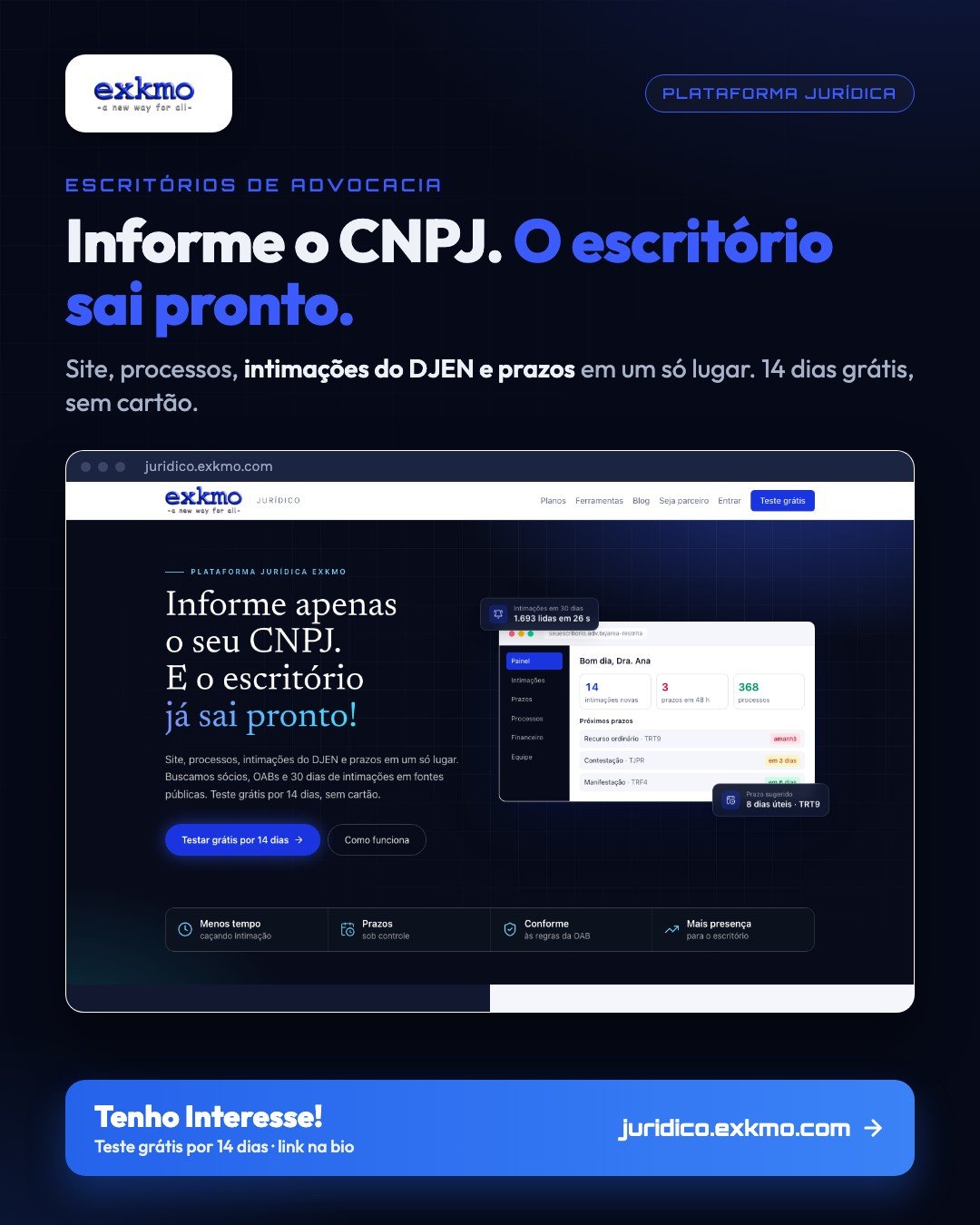 Transforme seu escritório com a Plataforma Jurídica exkmo